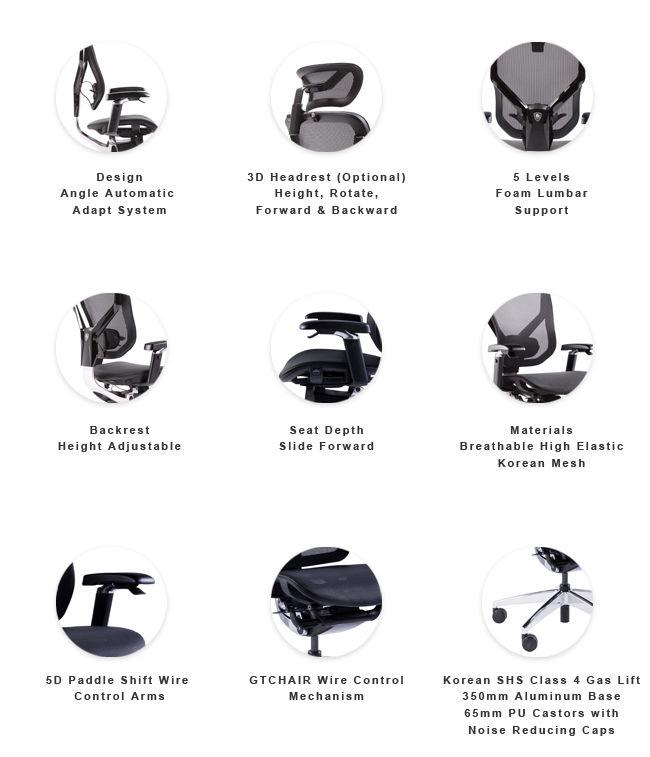 Пенятся стулья офиса поясничной поддержки онлайн с рицинусами 1 PU 65mm